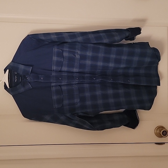 ULTRA RARE Nautica Color Block Plaid and Solid Navy Classic Fit Size M EUC